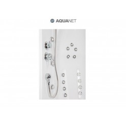 Душевая кабина Aquanet Taiti 110×110 с паром и гидромассажем, стекло прозрачное