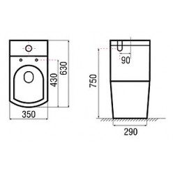 Унитаз-моноблок Arcus 050 white MM