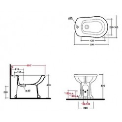 Биде напольное Olympia Impero 0511T71