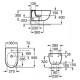 Комплект Биде подвесное Roca Meridian 357245000 + Система инсталляции для биде Geberit Duofix 111.520.00.1 + Крышка для биде Roca Meridian 8062A2004
