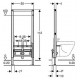 Комплект Биде подвесное Roca Meridian 357245000 + Система инсталляции для биде Geberit Duofix 111.520.00.1 + Крышка для биде Roca Meridian 8062A2004