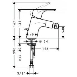 Комплект Биде подвесное VitrA S50 5324B003 + Система инсталляции для биде Cersanit Link P-IN-BI-LINK + Смеситель Hansgrohe Focus E2 31920000 для биде