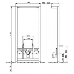 Комплект Биде подвесное VitrA S50 5324B003 + Система инсталляции для биде Cersanit Link P-IN-BI-LINK + Смеситель Hansgrohe Focus E2 31920000 для биде