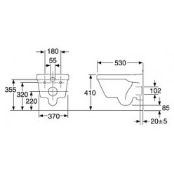 Комплект Унитаз подвесной Gustavsberg Hygienic Flush WWC 5G84HR01 безободковый + Система инсталляции для унитазов Grohe Rapid SL 38750001 4 в 1