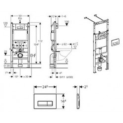 Комплект Унитаз подвесной IFO Sjoss Rimfree RP313200600 без внутреннего ободка + Инсталляция Geberit 458.125.2 + шумоизоляция в подарок