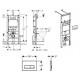Комплект Инсталляция Geberit Duofix Платтенбау 458.125.21.1 4 в 1 с кнопкой смыва + Крышка-сиденье IFO с микролифтом + шумоизоляция в подарок