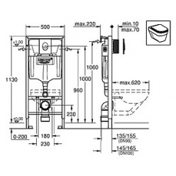 Комплект Система инсталляции для унитазов Grohe Rapid SL 38721001 3 в 1 с кнопкой смыва + Крышка-сиденье Roca Meridian 8012AC004 с микролифтом + Чаша