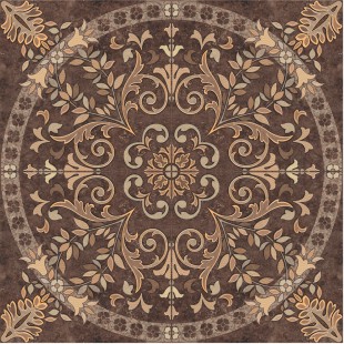 Pompei Панно напольное коричневое (PY6G114) 88x88