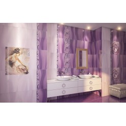 Arabeski purple 01 Декор 25х60