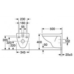 Унитаз подвесной Gustavsberg Nautic 5530