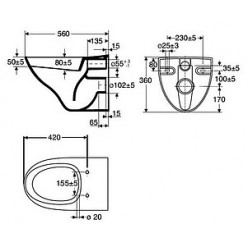 Унитаз подвесной IDO Seven D 7911501101