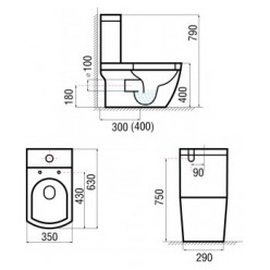 Унитаз-моноблок Arcus 050 white