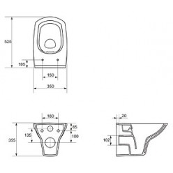 Унитаз подвесной Cersanit Carina new clean on slim lift