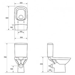 Унитаз-компакт Cersanit Carina new clean on 011