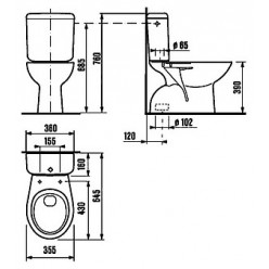 Унитаз-компакт Jika Zeta 2539.6