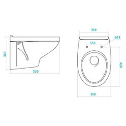 Унитаз подвесной Santek Бореаль 1WH302206 сиденье полипропилен