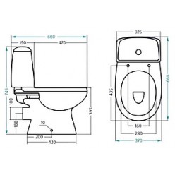 Унитаз-компакт Santek Цезарь WH301745