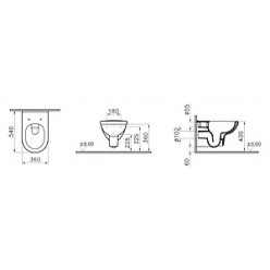 Унитаз подвесной VitrA Form 300 7755B003-6039