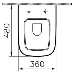 Унитаз подвесной VitrA S20 5505B003-0101 укороченный