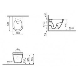 Унитаз подвесной VitrA S20 7741B003-0075