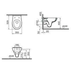 Унитаз подвесной VitrA S20 7741B003-6079