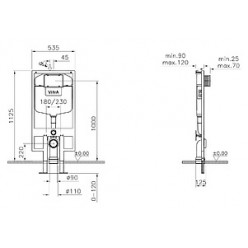 Комплект VitrA Zentrum 9012B003-7205 4 в 1 без микролифта