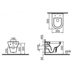 Унитаз подвесной VitrA Zentrum 5785B003-6077 с микролифтом