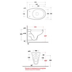 Унитаз подвесной Olympia Rubino 1550011