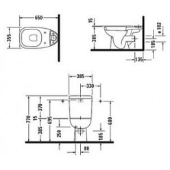 Унитаз-компакт Duravit D-Code 21110900002