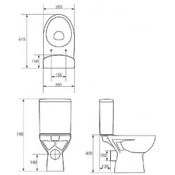 Унитаз-компакт Cersanit Parva 307 PA011