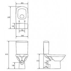 Унитаз-компакт Cersanit Carina 315 011 с микролифтом