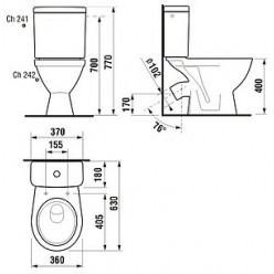 Унитаз-компакт Jika Lyra Plus 2638.4 с косым выпуском