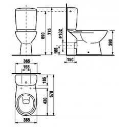 Унитаз-компакт Jika Olymp 2261.6 с гофрой