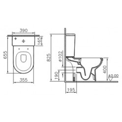 Унитаз-компакт VitrA S50 9797B003-7204 с микролифтом