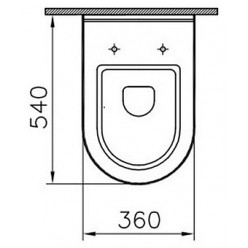 Унитаз приставной VitrA S50 5323B003-0075