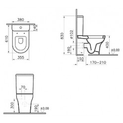 Унитаз-компакт VitrA Zentrum 9012B003-7202