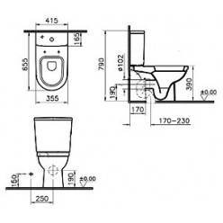 Унитаз-компакт VitrA Form 300 9729B003 сиденье с микролифтом