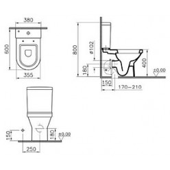 Унитаз-компакт VitrA S50 9798B003-0227