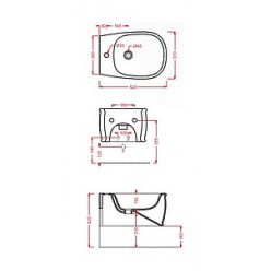 Биде подвесное ArtCeram Azuley AZB001