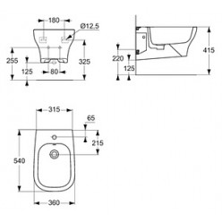 Биде подвесное Ideal Standard Active T501301