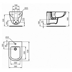 Биде подвесное Ideal Standard Tempo T510001