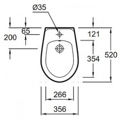 Биде подвесное Jacob Delafon Mideo E4341G-00