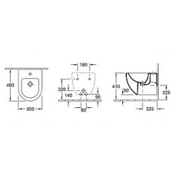 Биде подвесное Villeroy & Boch Subway 7406 0001 alpin