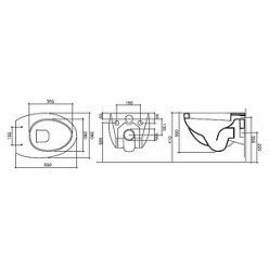 Унитаз подвесной Disegno Ceramica Ovo OV00500001