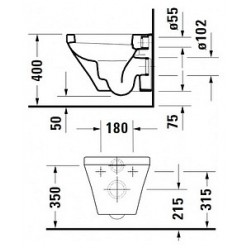 Унитаз подвесной Duravit DuraStyle 2539090000