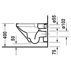 Унитаз подвесной Duravit DuraStyle 2538090000