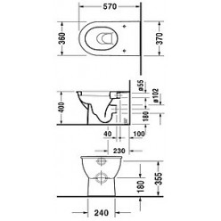 Унитаз приставной Duravit Darling new 2139090000