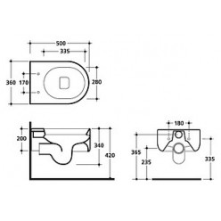 Унитаз подвесной Kerasan Flo 311501