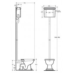 Унитаз Migliore Bella ML.BLL-25.111.BI c высоким бачком