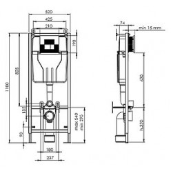 Комплект Serel SM12+SAN85 подвесной унитаз + инсталляция + кнопка